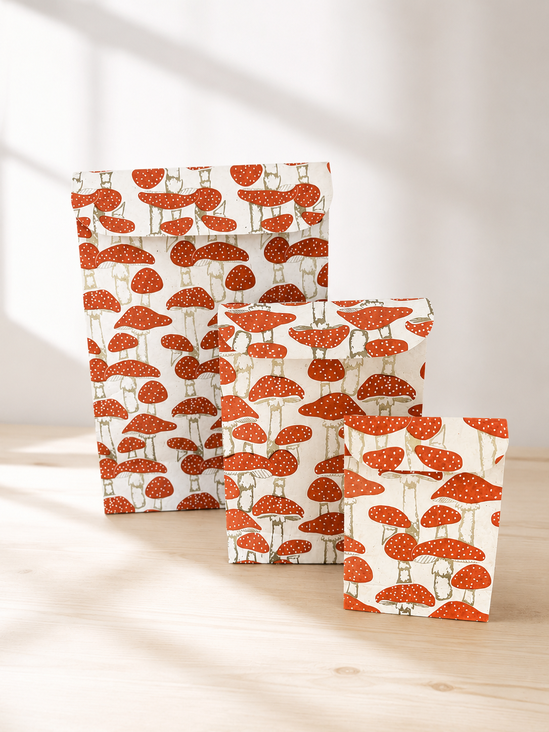 3 handgemachte Geschenk Taschen aus handgeschöpften Papier