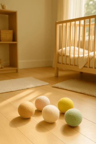 LIMITIERT: 5 große Filzkugeln – 8 cm – sanfte Töne, vielseitig & ideal für Kinderhände