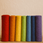 Regenbogen 7 Filzplatten 20 x 30 cm, ca. 3-4 mm, handgemacht