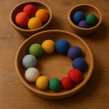 10 Filzkugeln 4 cm bunt