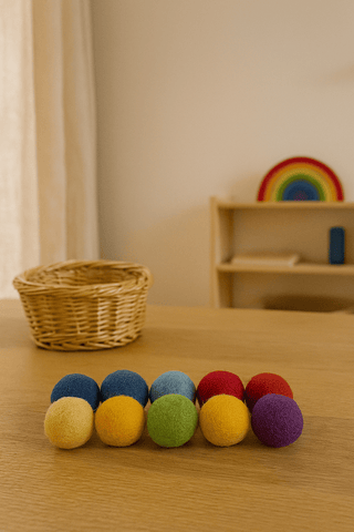 10 Filzkugeln 4 cm bunt