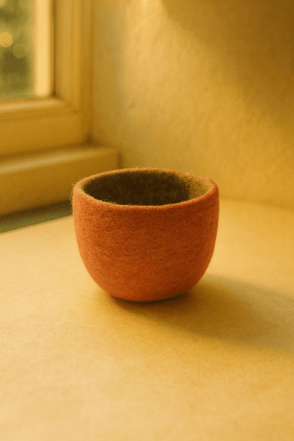 Schalen aus Filz in vielen Farben | Dekoschalen aus Wolle ca 12cm zweifarbig