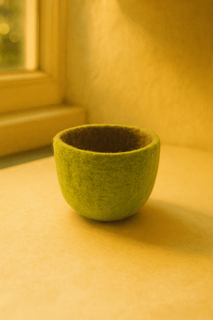 Schalen aus Filz in vielen Farben | Dekoschalen aus Wolle ca 12cm zweifarbig