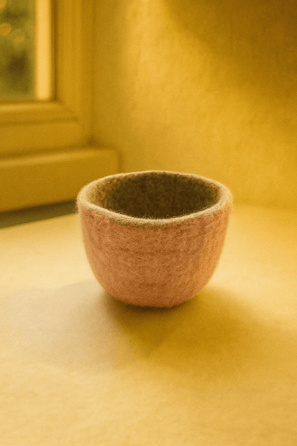 Schalen aus Filz in vielen Farben | Dekoschalen aus Wolle ca 12cm zweifarbig