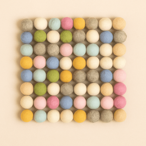 Filzkugeln Mix Himmelszelt ca.100 Stck.