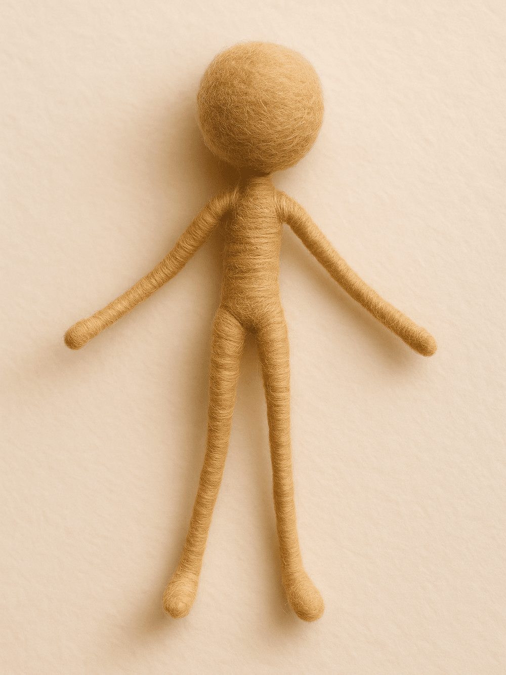 1 x Filz-Bastelfigur – Basisfigur für Feen, Engel und Jahreszeitenpuppen (13 oder 16 cm)