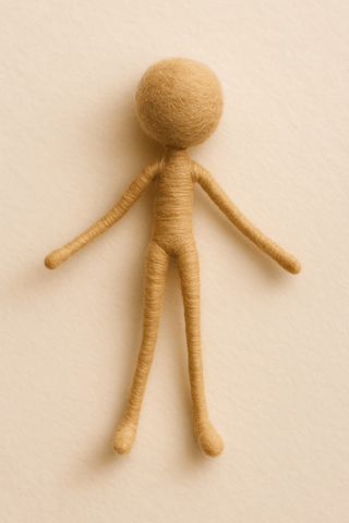 1 x Filz-Bastelfigur – Basisfigur für Feen, Engel und Jahreszeitenpuppen (13 oder 16 cm)