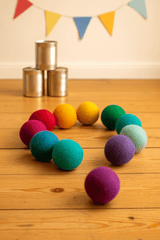 LIMITIERT: 12 große Filzkugeln – 8 cm – bunt, vielseitig & ideal für Kinderhände