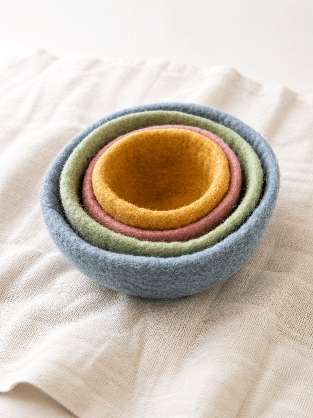 Filzschalen-Set Pastell 4