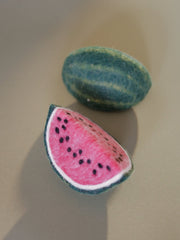 Rote Wassermelone aus filz