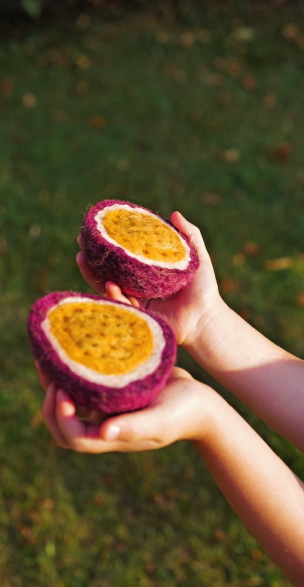 Passionsfrucht zwei Hälften