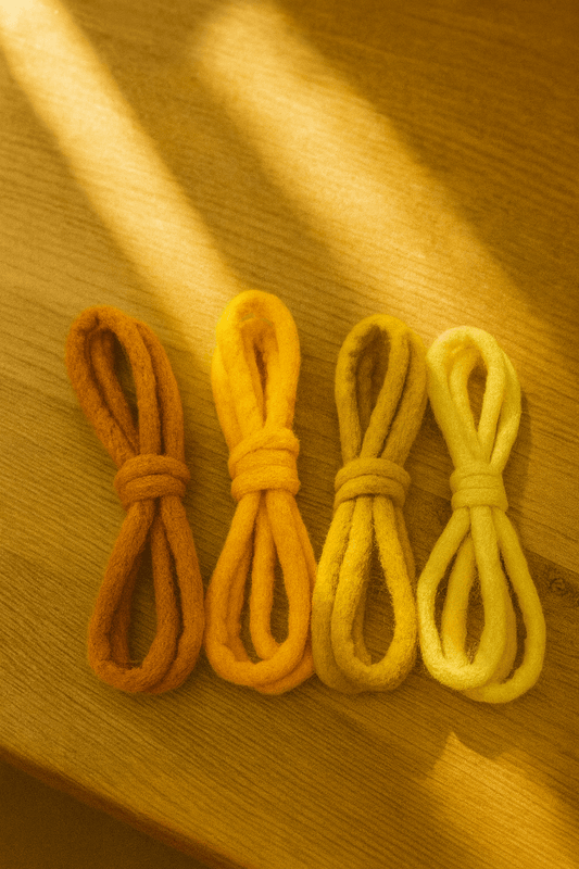 Filzschnur-Set aus reiner Wolle – 4 Farbverläufe à 150 cm