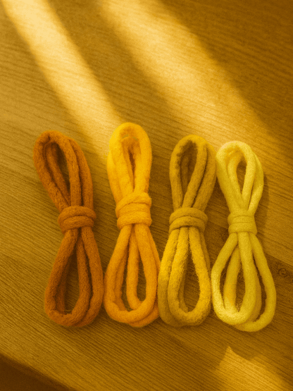 Filzschnur-Set aus reiner Wolle – 4 Farbverläufe à 150 cm