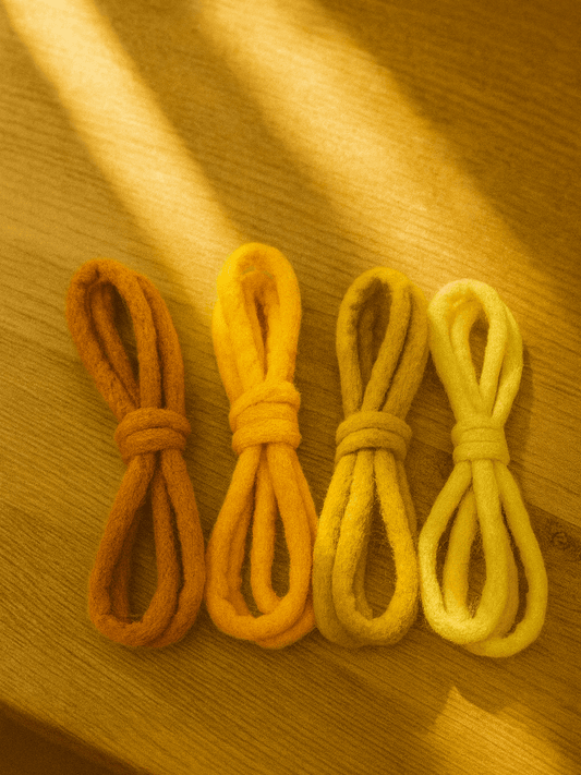 Filzschnur-Set aus reiner Wolle – 4 Farbverläufe à 150 cm