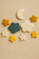 Mobile „Sterne, Mond und Wolken“ – Zauberhafte Ergänzung für Babyzimmer und Baby-Shower