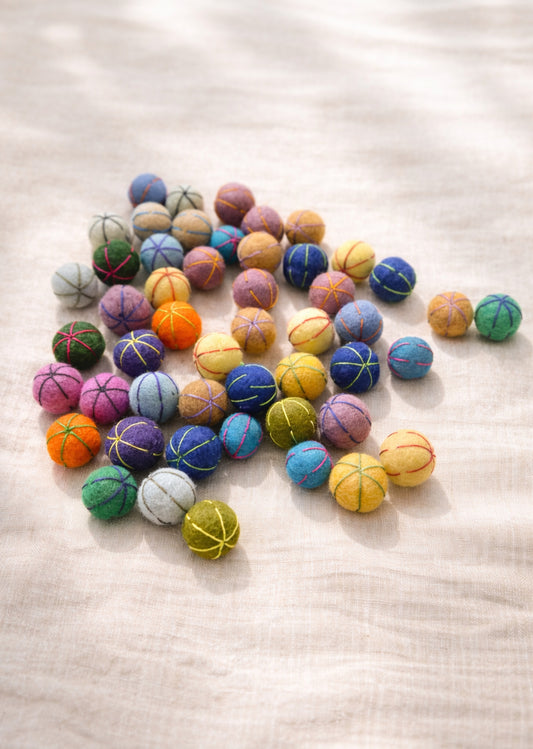 Bestickten Filzkugeln im Set mit 50 Stück