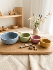 Filzschalen-Set Pastell 4