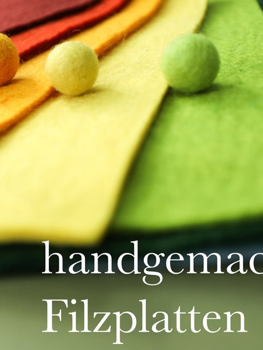 Handgemachte Filzplatten aus 100 % Schurwolle (30 × 40 cm)
