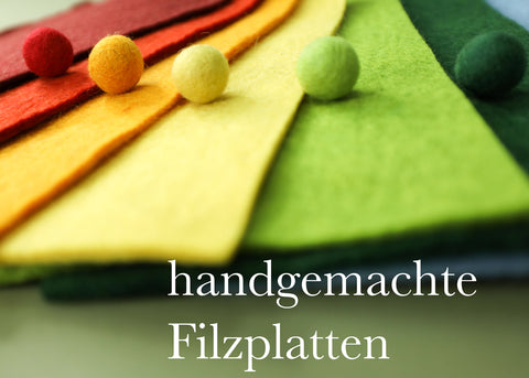 🧡 Handgemachte Filzplatten aus 100 % Schurwolle (20 × 30 cm)