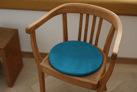 Sitzkissen Filz rund ca.35 cm 100% Wolle als Stuhlkissen Farbe 29 türkis