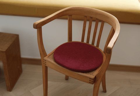 Sitzkissen Filz rund ca.35 cm 100% Wolle als Stuhlkissen Farbe 23