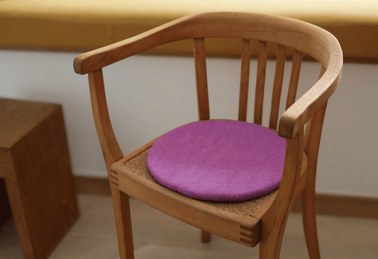 Sitzkissen Filz rund ca.35 cm 100% Wolle als Stuhlkissen Farbe 34 Lavendel