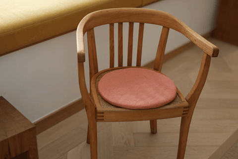 Sitzkissen Filz rund ca.35 cm 100% Wolle als Stuhlkissen Farbe 39 lachs