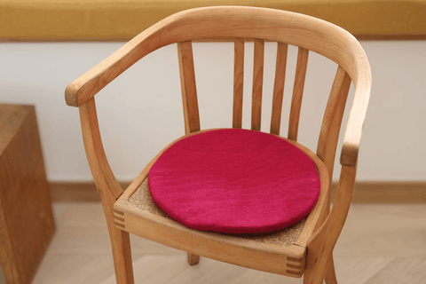 Sitzkissen Filz rund ca.35 cm 100% Wolle als Stuhlkissen Farbe 24 Magenta