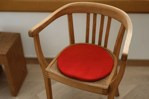 Sitzkissen Filz rund ca.35 cm 100% Wolle als Stuhlkissen Farbe 15 knallrot