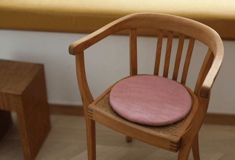 Sitzkissen Filz rund ca.35 cm 100% Wolle als Stuhlkissen Farbe 65 altrosa