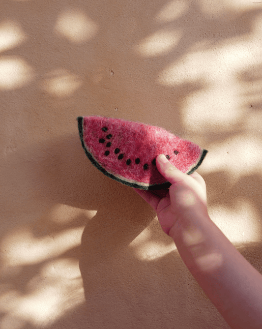 Sonnengereifter Filz-Obstkorb – Ananas, Pitaya, Melone & Kiwis