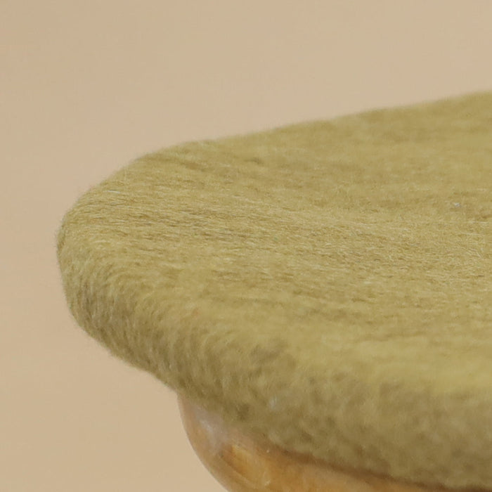 Sitzkissen Filz rund ca.35 cm 100% Wolle als Stuhlkissen Farbe 37 Aube—  8-Natur