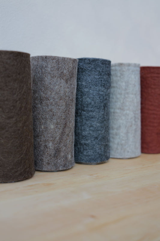 Natur Töne 5 Filzplatten 20 x 30 cm, ca.4mm, handgemacht