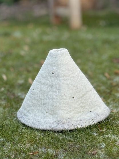 Filzvase für den Jahreszeitentisch Winterreise