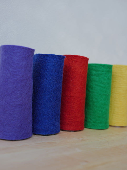 Bunt 5 Filzplatten 20 x 30 cm, ca. 3-4 mm, handgemacht,