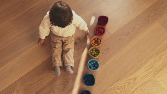 Montessori Filzschalen-Set – Spielerisch Farben & Feinmotorik entdecken