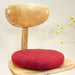 Rundes Stuhlkissen rot aus 100% reinem Merinofilz dick Ca. 35 cm Durchmesser für Designerstühle, Bänke und Stühle - 8-Natur
