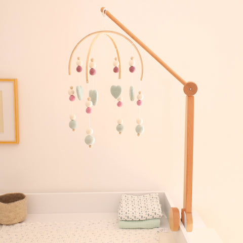 Babymobile Herzbogen Pastell