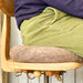 Rundes Stuhlkissen schwarz beige/hautfarben aus 100% reinem Merinofilz dick Ca. 35 cm Durchmesser für Designerstühle, Bänke und Stühle - 8-Natur