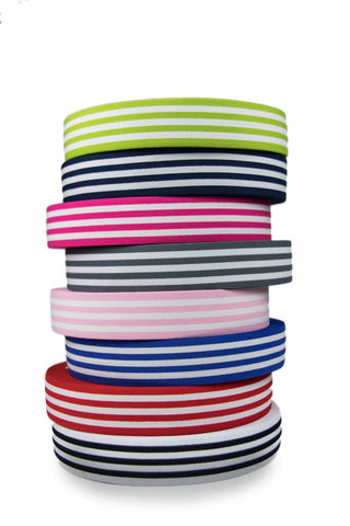 Elastisches Gummiband mit Streifen 40mm beidseitig verwendbar in vielen Farben zur Reparatur und Gestaltung von Hosenbändern oder Jogginganzügen