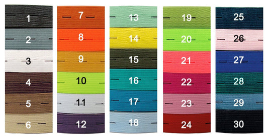 Knopflochgummiband 20mm in 30 Farben sand - 8-Natur