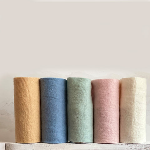 Sanfte Töne 5 Filzplatten 20 x 30 cm, ca.4mm, handgemacht