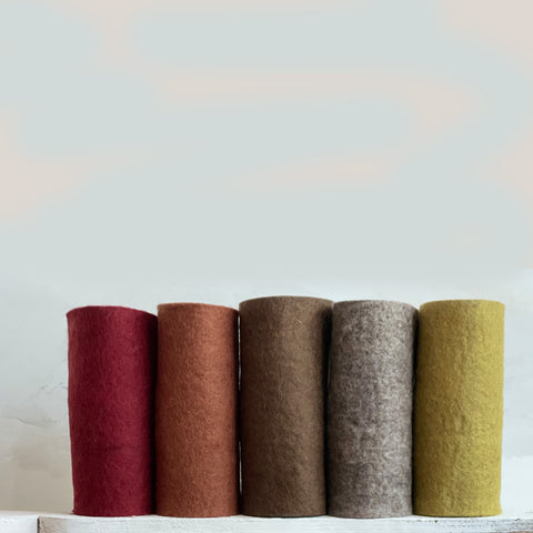 Herbsttöne 5 Filzplatten 20 x 30 cm, ca. 3mm, handgemacht,