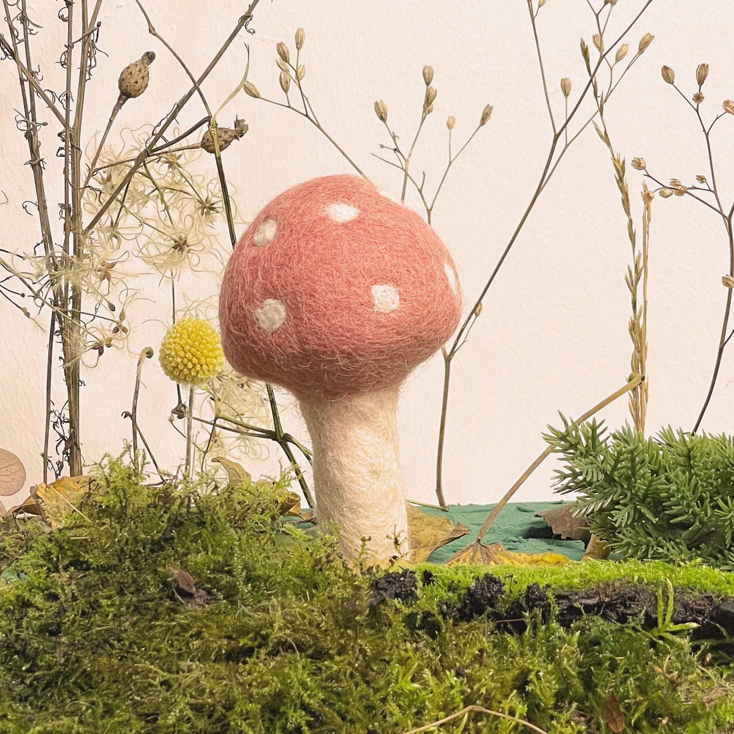 Pilz Herbst kaufladen zubehör holz Filz lebensmittel zubehör spielküche holz kinderküche zubehör kaufladen kinder