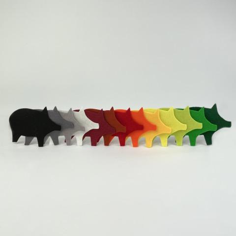 20 Glücksschweine im bunten Set