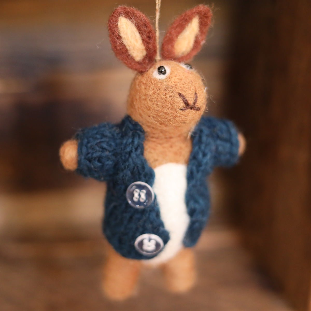 Osterhase blau - 8-Natur