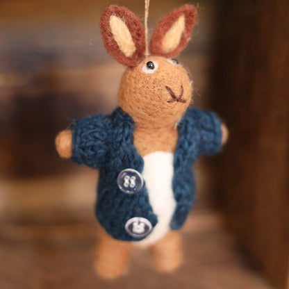 Osterhase blau - 8-Natur