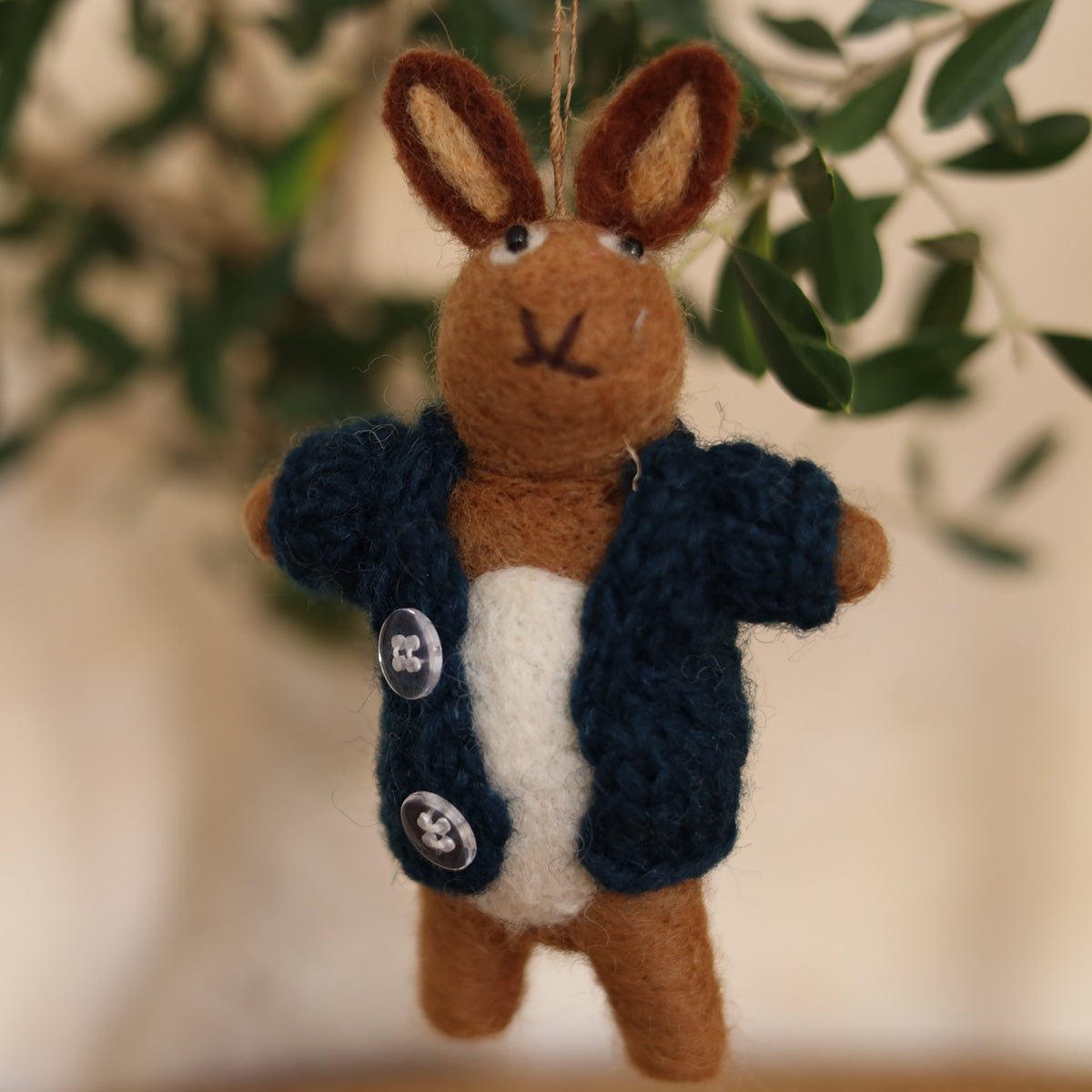 Osterhase blau - 8-Natur