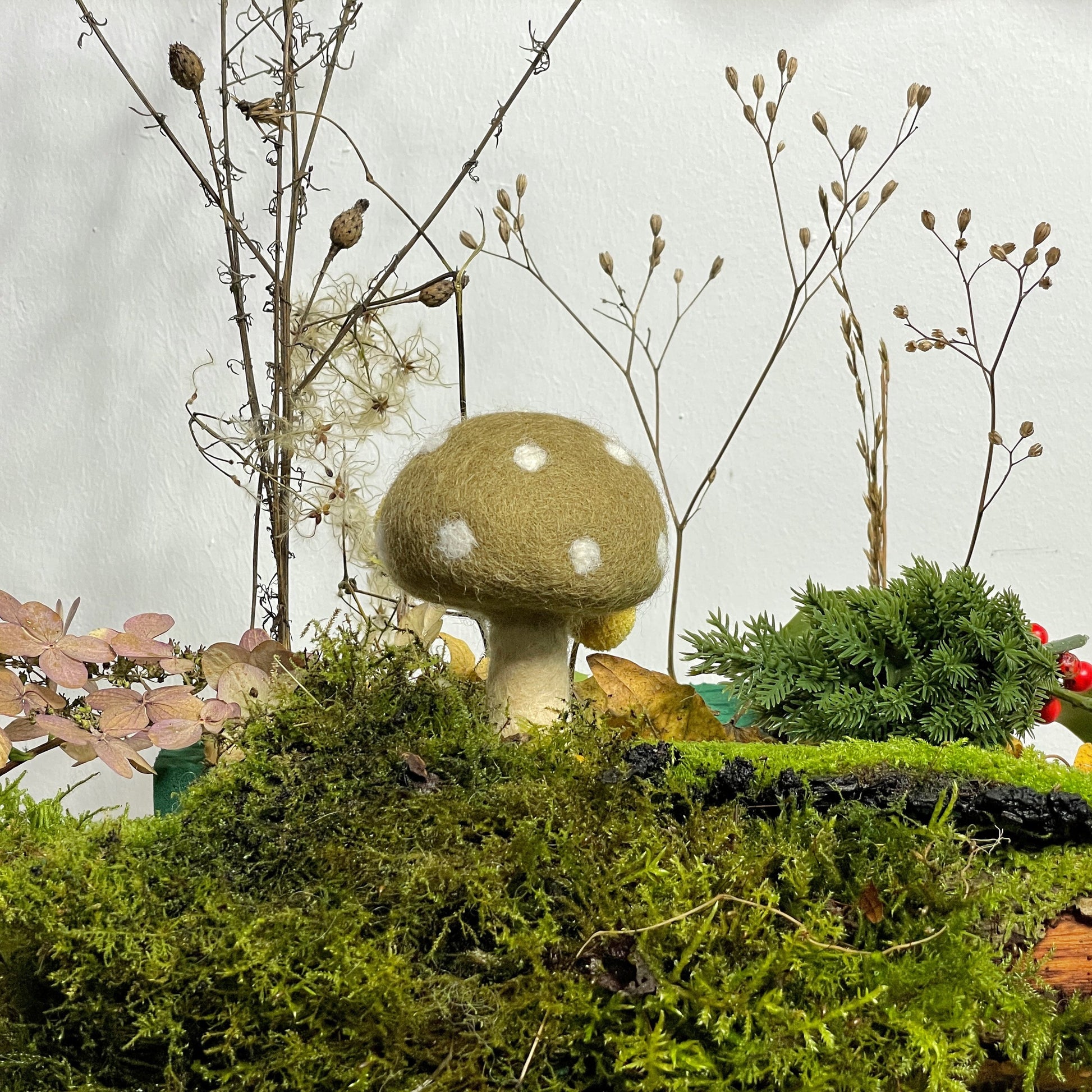 Pilz Herbst kaufladen zubehör holz Filz lebensmittel zubehör spielküche holz kinderküche zubehör kaufladen kinder