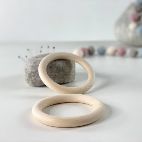 2 Rohholz - Ringe Durchmesser 10 cm